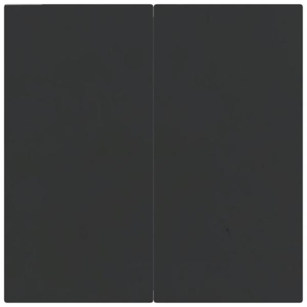 3-tlg. Garten-Essgruppe Grau und Schwarz Poly Rattan und Stahl