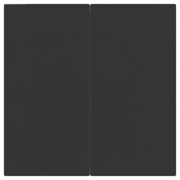 5-tlg. Garten-Essgruppe Grau und Schwarz Poly Rattan und Stahl