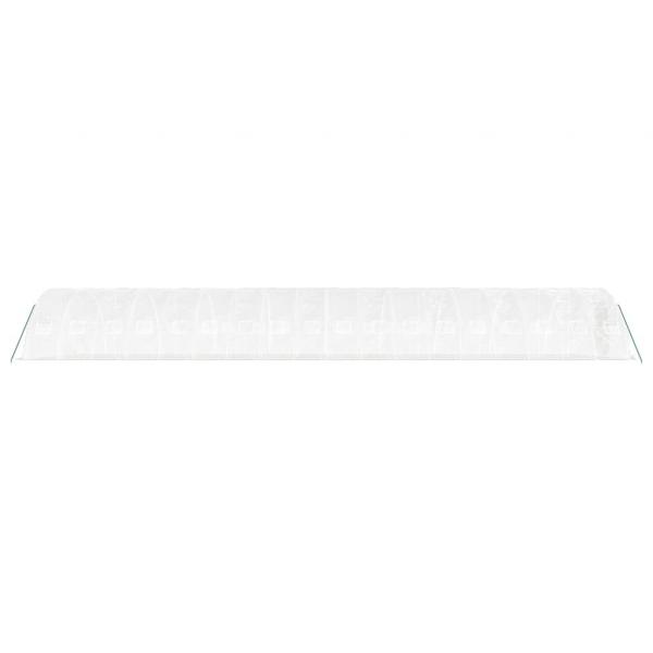 Gewächshaus mit Stahlrahmen Weiß 90 m² 18x5x2,3 m