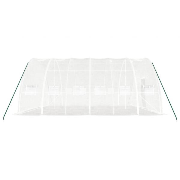 Gewächshaus mit Stahlrahmen Weiß 36 m² 6x6x2,85 m