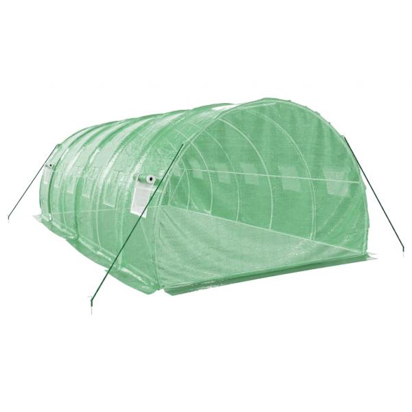 Gewächshaus mit Stahlrahmen Grün 18 m² 6x3x2 m