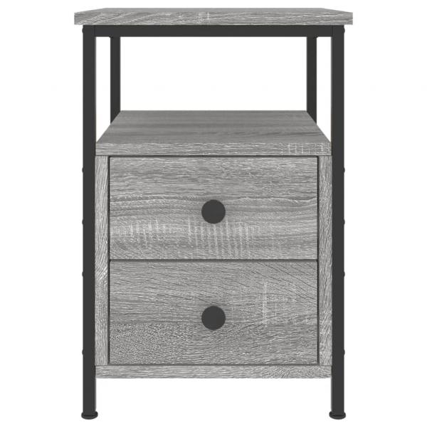 Nachttische 2 Stk. Grau Sonoma 34x35,5x50 cm Holzwerkstoff