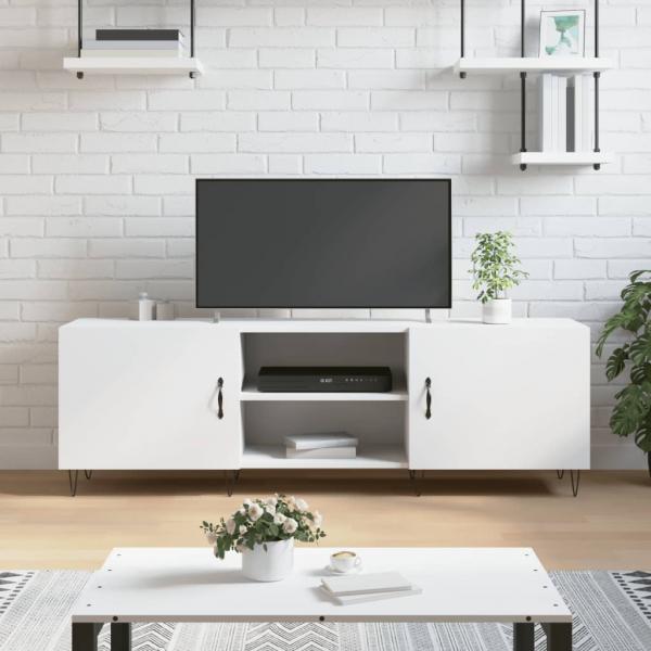 ARDEBO.de - TV-Schrank Weiß 150x30x50 cm Holzwerkstoff