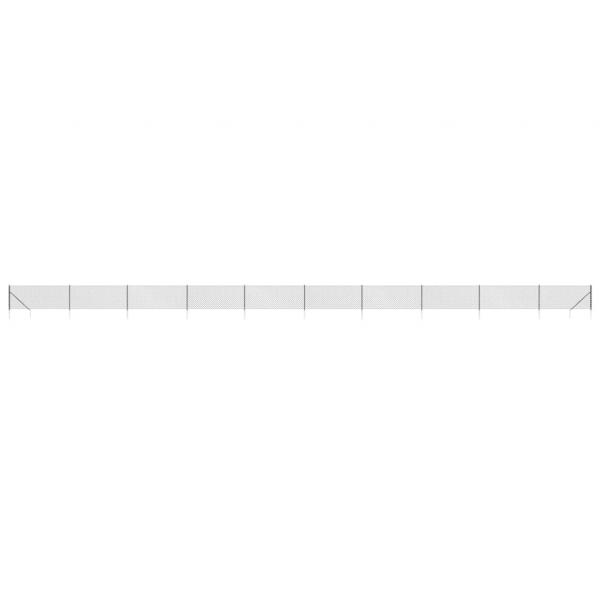 Maschendrahtzaun mit Bodenhülsen Anthrazit 0,8x25 m