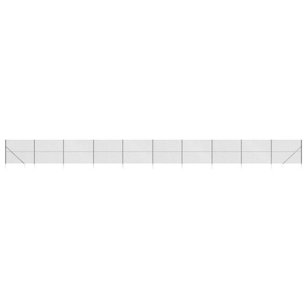 Maschendrahtzaun mit Bodenhülsen Anthrazit 1,4x25 m