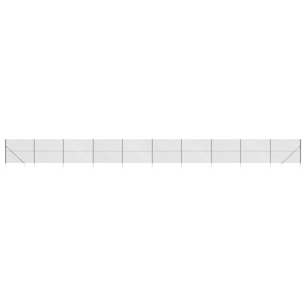 Maschendrahtzaun mit Bodenhülsen Anthrazit 1,4x25 m