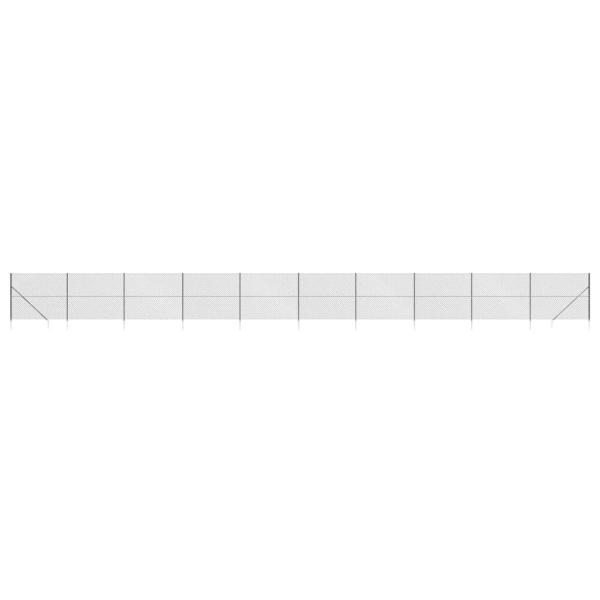 Maschendrahtzaun mit Bodenhülsen Anthrazit 1,6x25 m