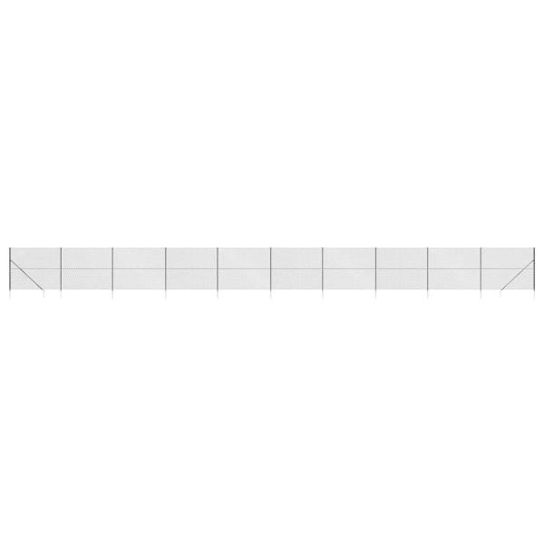 Maschendrahtzaun mit Bodenhülsen Anthrazit 1,6x25 m