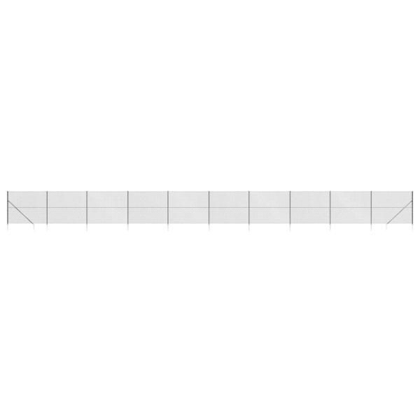 Maschendrahtzaun mit Bodenhülsen Anthrazit 1,8x25 m