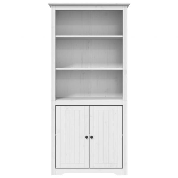 Bücherregal BODO Weiß 80x40x172 cm Massivholz Kiefer