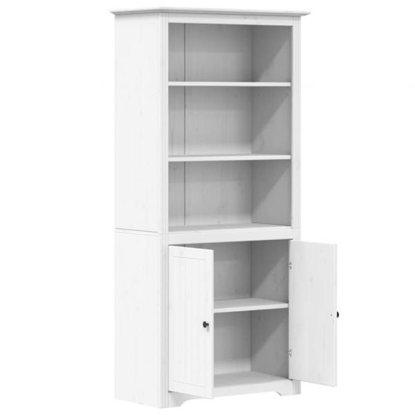 Bücherregal BODO Weiß 80x40x172 cm Massivholz Kiefer