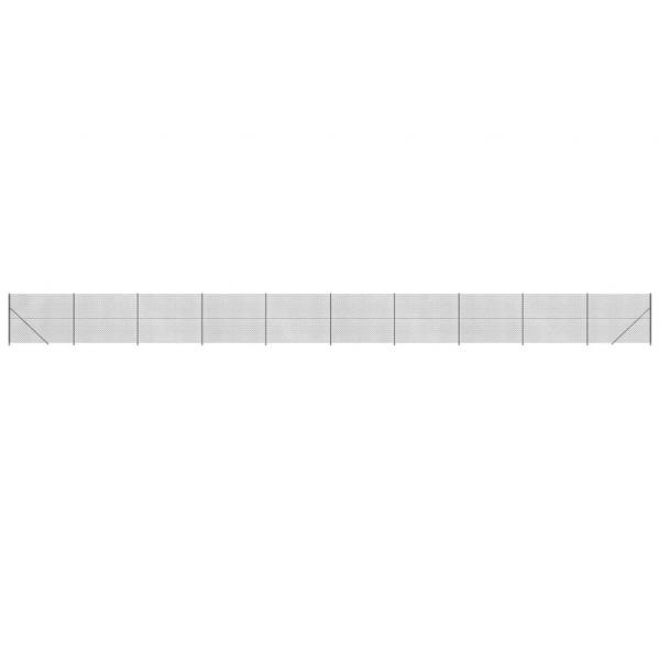 Maschendrahtzaun mit Bodenflansch Anthrazit 1,8x25 m