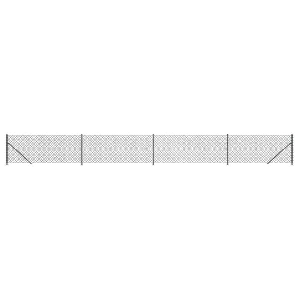 Maschendrahtzaun mit Bodenflansch Anthrazit 1,1x10 m