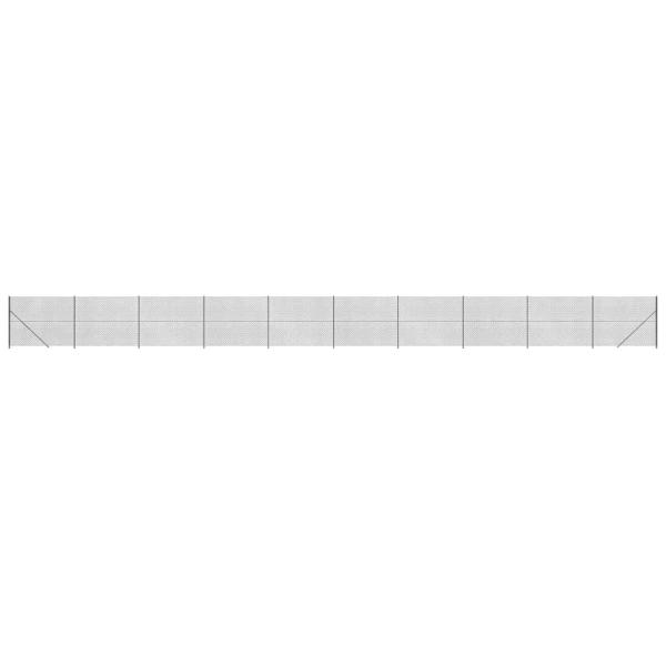 Maschendrahtzaun mit Bodenflansch Anthrazit 1,6x25 m