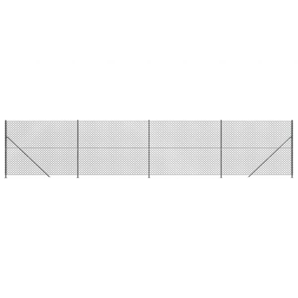 Maschendrahtzaun mit Bodenflansch Anthrazit 1,6x10 m
