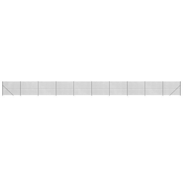 Maschendrahtzaun mit Bodenflansch Anthrazit 1,4x25 m