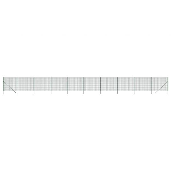 Maschendrahtzaun Grün 2,2x25 m Verzinkter Stahl