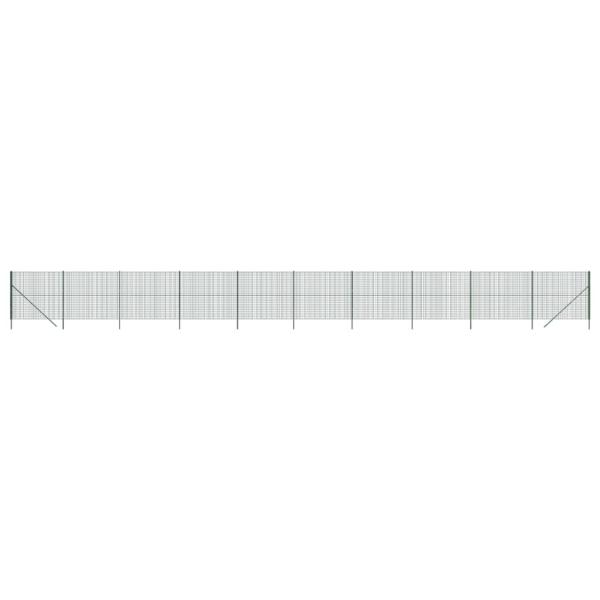Maschendrahtzaun Grün 2x25 m Verzinkter Stahl