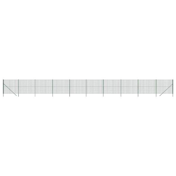 Maschendrahtzaun Grün 2x25 m Verzinkter Stahl