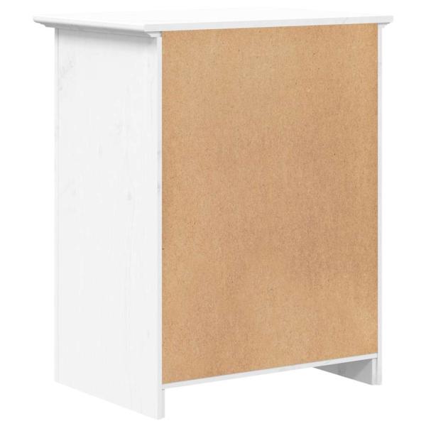 Nachttisch BODO Weiß 53x38,5x67 cm Massivholz Kiefer