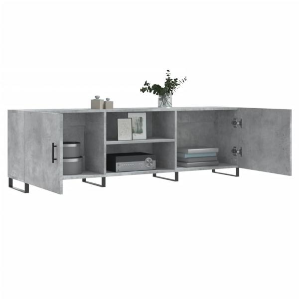 TV-Schrank Betongrau 150x30x50 cm Holzwerkstoff