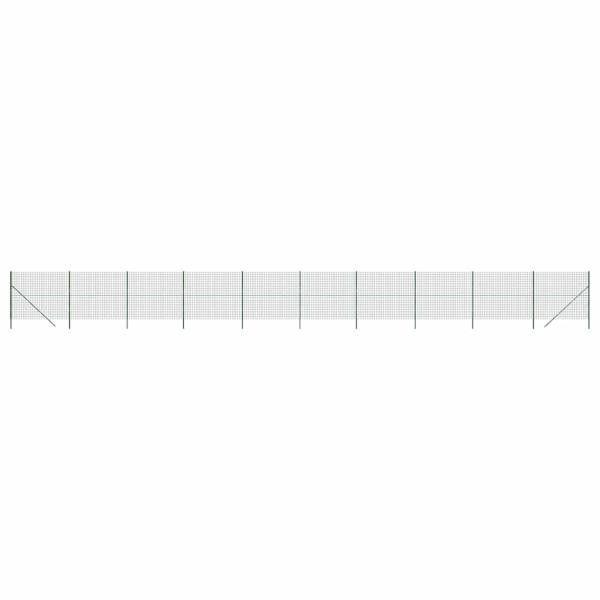 Maschendrahtzaun Grün 2x25 m Verzinkter Stahl