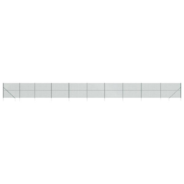 Maschendrahtzaun mit Bodenhülsen Grün 1,6x25 m