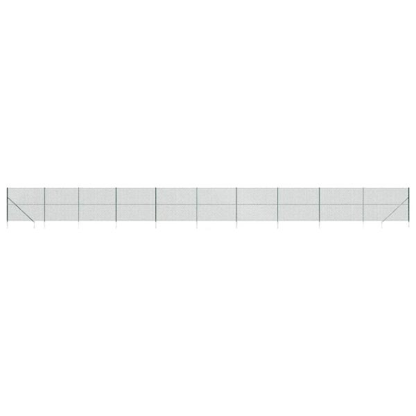 Maschendrahtzaun mit Bodenhülsen Grün 1,6x25 m