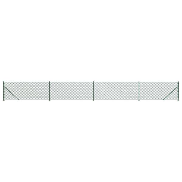Maschendrahtzaun mit Bodenflansch Grün 1x10 m