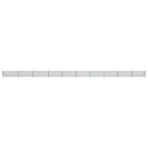 Maschendrahtzaun mit Bodenflansch Grün 0,8x25 m