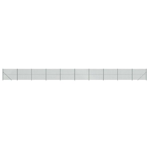 Maschendrahtzaun mit Bodenflansch Grün 1,4x25 m