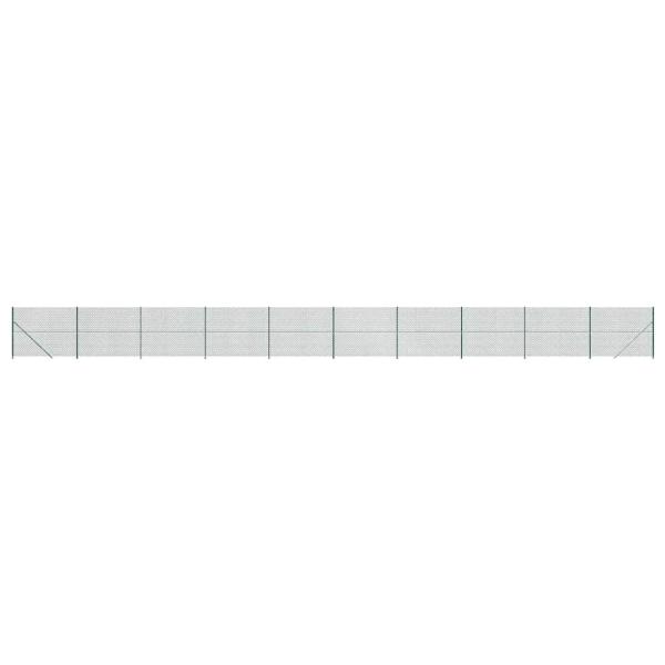 Maschendrahtzaun mit Bodenflansch Grün 1,4x25 m