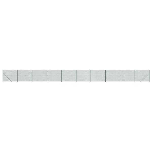 Maschendrahtzaun mit Bodenflansch Grün 1,6x25 m