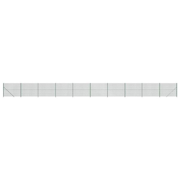 Maschendrahtzaun mit Bodenflansch Grün 1,6x25 m