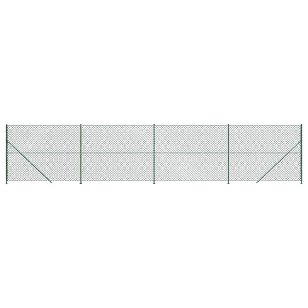 Maschendrahtzaun mit Bodenflansch Grün 1,4x10 m