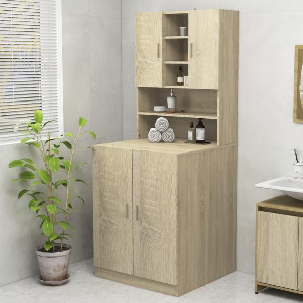ARDEBO.de - Waschmaschinenschrank Sonoma-Eiche 70,5x25,5x90 cm