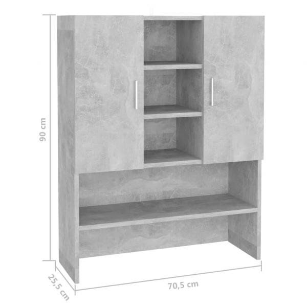 Waschmaschinenschrank Betongrau 70,5x25,5x90 cm