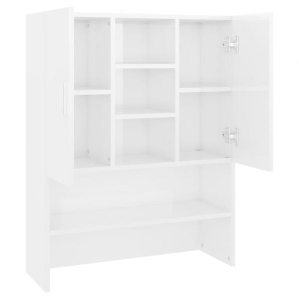 Waschmaschinenschrank Hochglanz-Weiß 70,5x25,5x90 cm