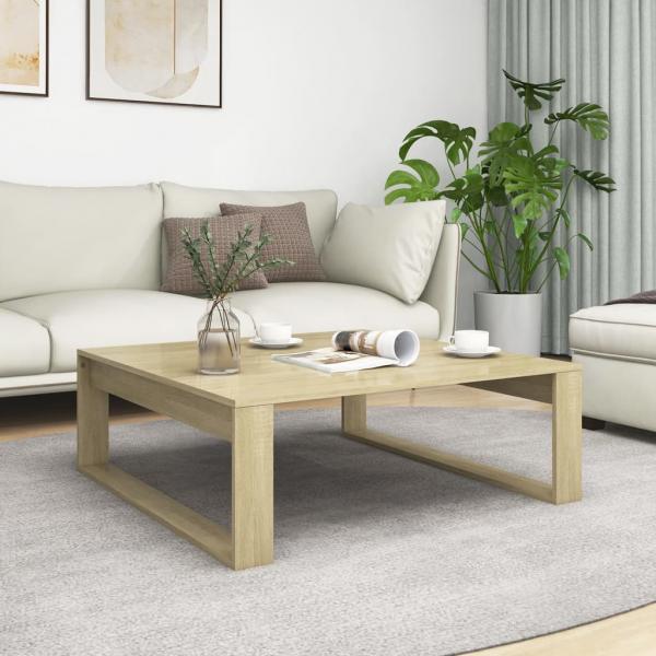 ARDEBO.de - Couchtisch Sonoma-Eiche 100x100x35 cm Holzwerkstoff