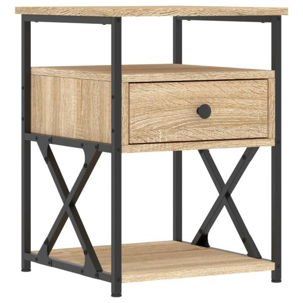 Nachttische 2 Stk. Sonoma-Eiche 40x42x55 cm Holzwerkstoff