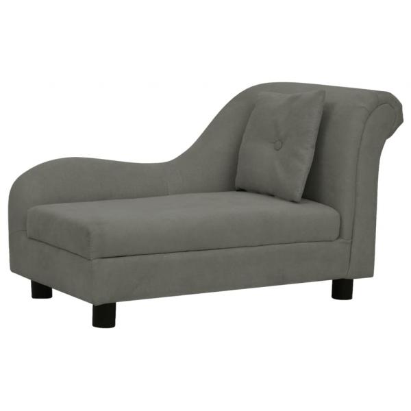 Hundesofa mit Kissen Dunkelgrau 83x44x44 cm Plüsch  