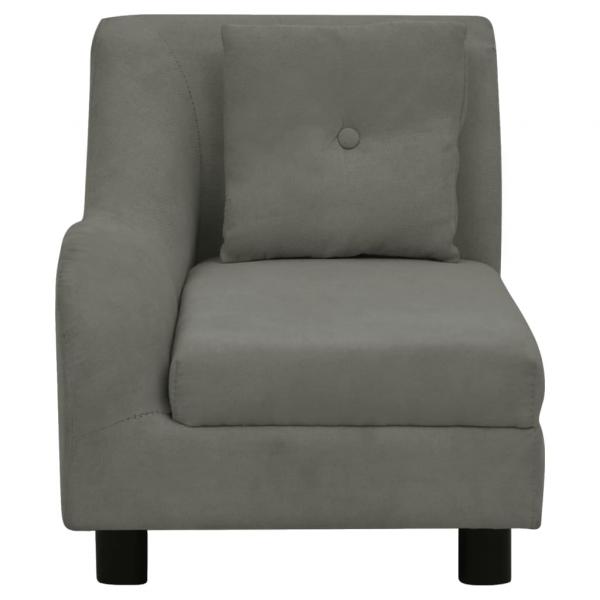 Hundesofa mit Kissen Dunkelgrau 83x44x44 cm Plüsch  
