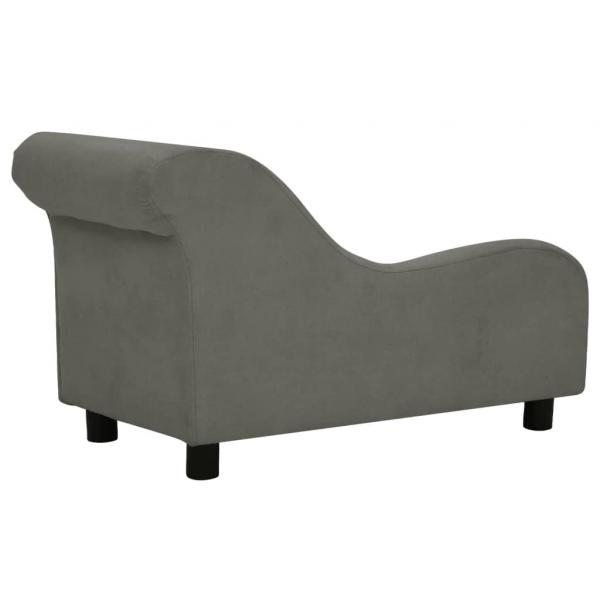 Hundesofa mit Kissen Dunkelgrau 83x44x44 cm Plüsch  