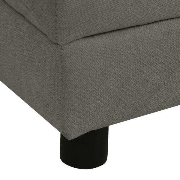 Hundesofa mit Kissen Dunkelgrau 83x44x44 cm Plüsch  
