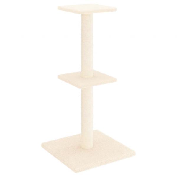Kratzbaum mit Sisal-Kratzsäulen Creme 73 cm