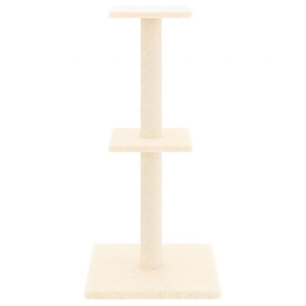 Kratzbaum mit Sisal-Kratzsäulen Creme 73 cm