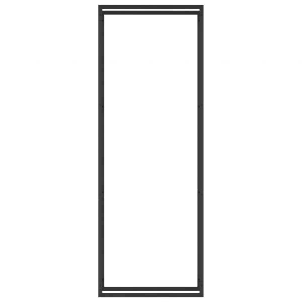 Brennholzregal Mattschwarz 80x28x222 cm Stahl