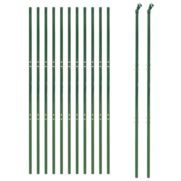 Maschendrahtzaun Grün 2,2x25 m Verzinkter Stahl