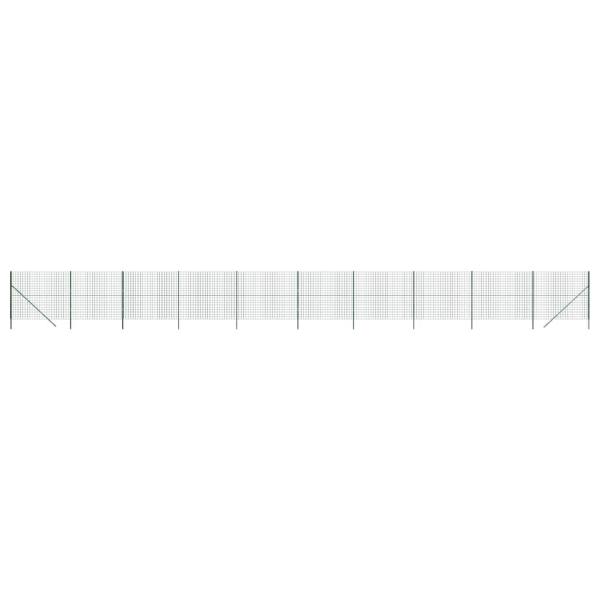 Maschendrahtzaun Grün 2x25 m Verzinkter Stahl