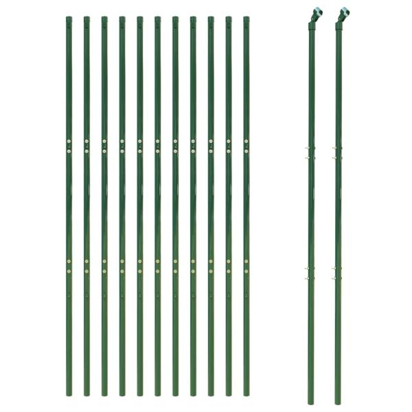 Maschendrahtzaun Grün 1,8x25 m Verzinkter Stahl